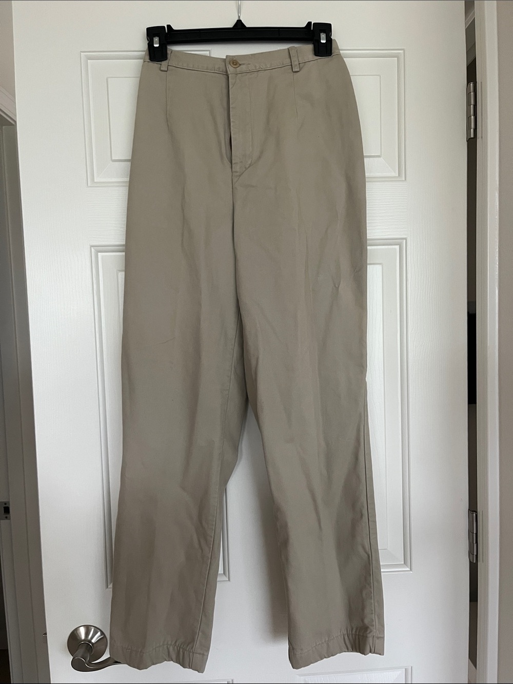 Lands' End Tan Khaki Straight-Leg Chinos